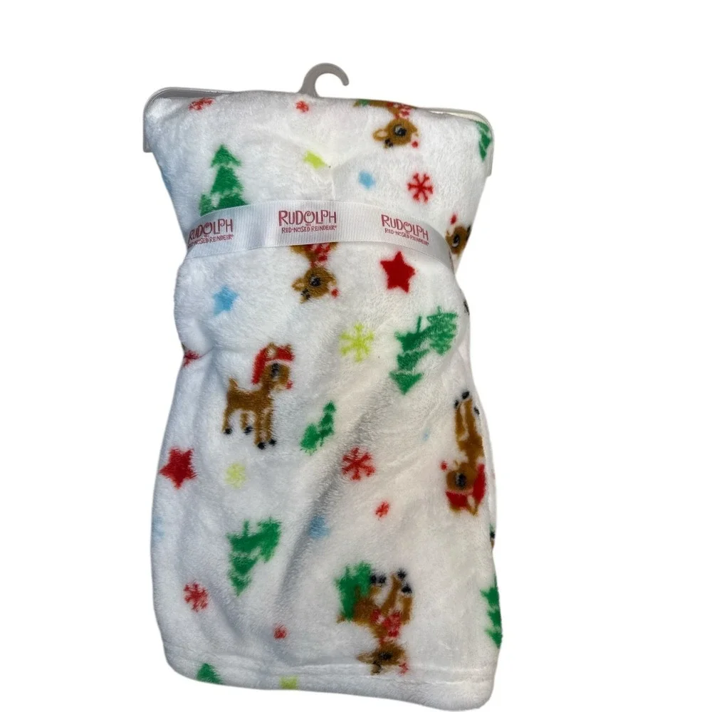 Rudolph the Red-Nosed Reindeer 2-Piece Plush Toy & Baby Blanket Holiday Gift NWT